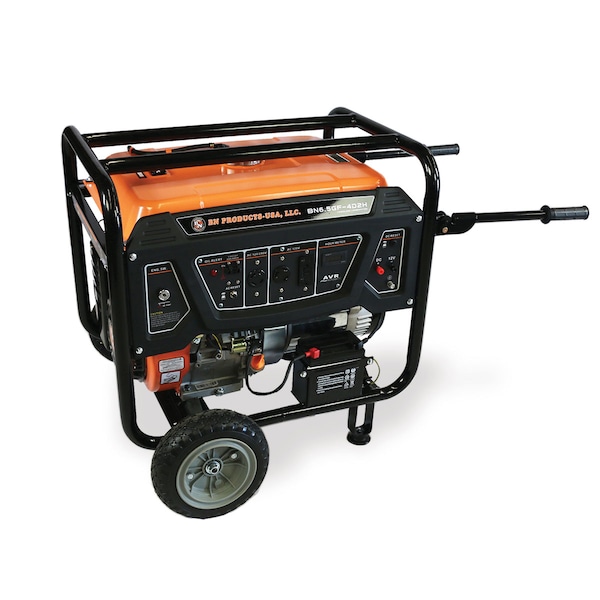 Bn Products Usa Portable Generator, Gasoline, 6,500 W Rated, 7,000 W Surge, Electric Start, 120/240V AC/12V DC BNG6500 - main